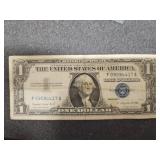 1957 A  Silver certificate $1 bill