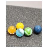 Vintage marbles qty 5