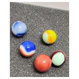 Vintage marbles qty 5