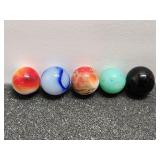 Vintage marbles qty 5