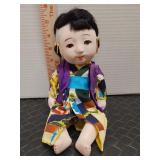 Vintage Japanese Ichimatsu doll. 11in tall.