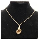 Vintage Italian Sterling silver necklace w/calla l