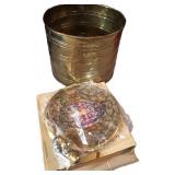 Brass Flower Pot/ Bin & Plant Stand