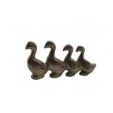 Vintage Brass Cottagecore Geese Figure