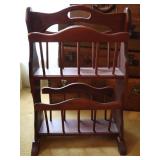 Vintage Wood Magazine Rack
