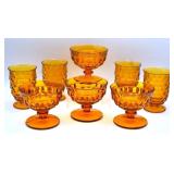 Indiana Glass Company Whitehall Amber Glasses