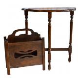 Vintage Hallway / Foyer Table & Magazine Rack