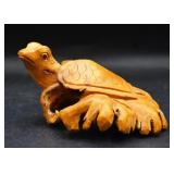 Australian Native Wood Carved Turtle Figure