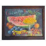 Antique Give Us This Day Fruit Litho Print