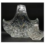 Large Crystal Flower Basket & Mini Basket