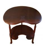 Vintage Mahogany Kidney 2-Tier Parlor Table