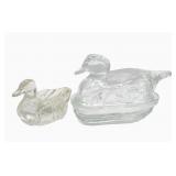 Glass Duck Tealight & LE Smith Duck Candy Dish