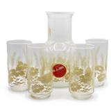 Vntg Libbey Juice Caraffe & Tumblers