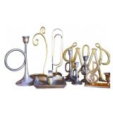 Brass Decor - Candlesticks, Trivet +