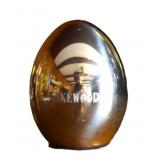 Solid Brass Egg Paperweight Inscribed Lakewood