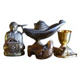 Brass Decor - Buddha Incense Burner, Lamp +