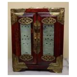 Vintage Asian Style Mahogany Jewelry Box