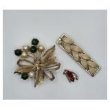 3 Sarah Coventry Brooch Pins