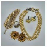 Vintage Costume Jewelry - Autumn Tones
