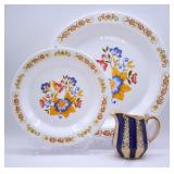 Arcopal Delhi Opaline Glass Plates & Sadler Creame