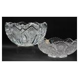 LE Smith & Imperial Crystal-style Glass Bowls
