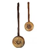 Vintage English Brass Charger Planters (2)