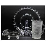 Heisey Glass Lariat Plate, Fostoria Century 3-Foot