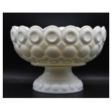 Kemple Milk Glass Moon & Stars Pedestal Bowl