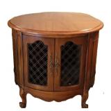 Vintage French Provincial Style Drum Table
