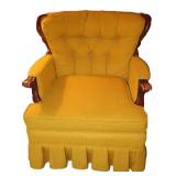 Vintage Yellow Wingback Armchair