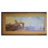 Vintage Fantastic Landscape Textured Print