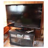 42' LG TV & TV Stand w/ Contents