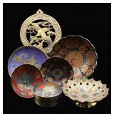 Group of Enamel Brass Bowls