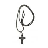 Sterling Silver & Marcasite Cross Pedant & Chain