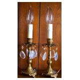 Pair of Candlestick Candelabra Electric Lights
