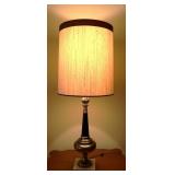 Mid Century Brass & Marble Base Lamp