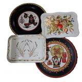 Vintage Metal Chargers & TV Trays