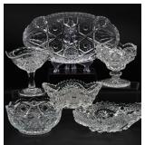 Vintage Pressed Crystal Serving Bowls