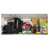 Contents of Shelf, Pith Helmet, Army Backpack