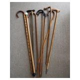 Group of Handcrafted Walking Canes
