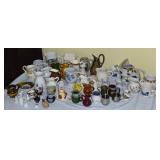 Group of Vintage Porcelain & Ceramic Pitchers +