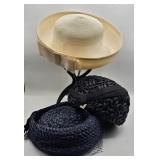 3 Vntg  Ladies Hats