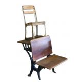 Antique School Desk & Childs Chair