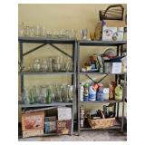 Metal Shelves & Contents - Vases & Homegoods