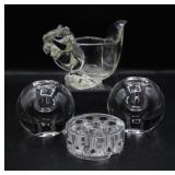 Glass Tealights, Avon Squirrel & Glass Frogger