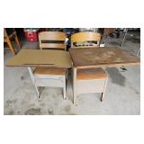 2 Vntg Blount County School Desks