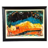 Carol Bowles Spirit Ladders Singed Lithograph