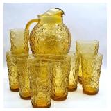 Vintage Anchor Hocking Lido Milano Pitcher Set