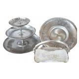 Vintage Hand-Wrought Aluminum Serving Ware