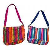 1992 Liz Claiborne Colorful Striped Crossbody Bags